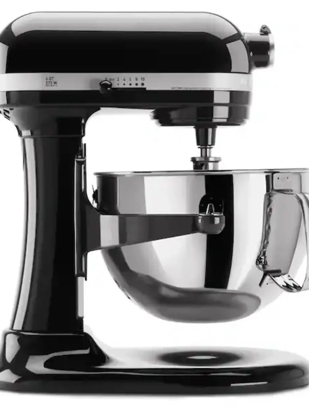 KitchenAid Black Stand Mixer with Stainless Steel Bowl